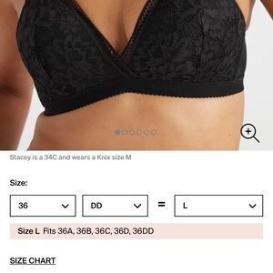 Knix brand deep v bra
